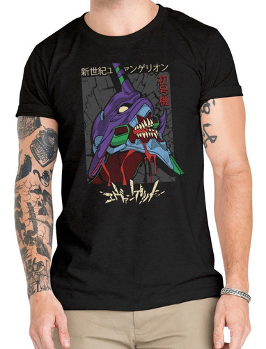 Polera Evangelion Anime Eva 01 Algodón Orgánico Ani 37