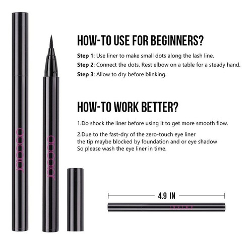 Docolor Impermeable Eyeliner Pen Super Slim De Ojos Líquido