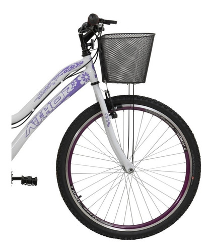 Imagem 4 de 4 de Bicicleta Feminina Athor Musa Aro 26 18 Machas Com Cestão
