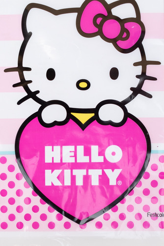 Toalha Hello Kitty Plástica De Mesa 1.20x1.80cm Festa 1 Un