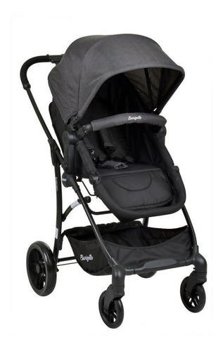 Carrinho de bebê de paseio Burigotto Convert travel system dark grey com chassi de cor preto