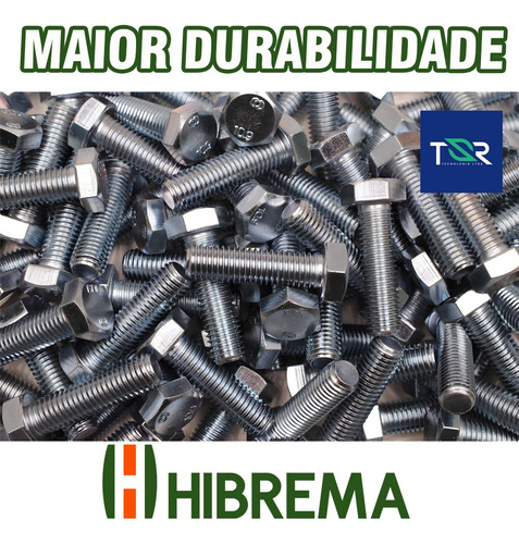 Parafuso M10x50mm Zincado Rosca Grossa C/100 Un