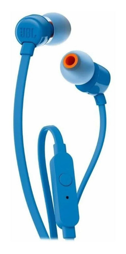 Imagen 6 de 6 de Auricular In Ear Jbl T110 Pure Bass Azul Jack 3.5 20hz/20khz