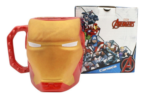 Caneca 3d Homem De Ferro Iron Man Avengers Marvel Oficial