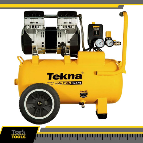 Compressor De Ar 2,5hp 24l S/ Óleo High Flow Cpsh9025 Tekna