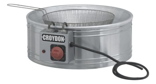 Fritadeira Elétrica Tacho 7 Litros Croydon Industrial 3.000w Cor Aço inox 220V