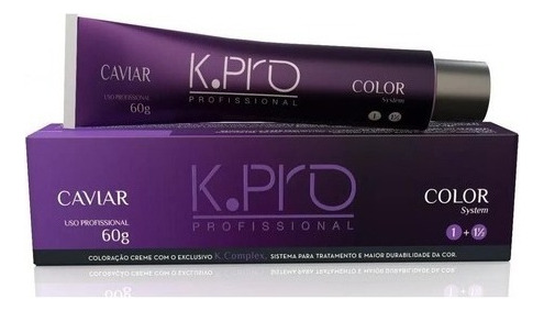  Coloração Caviar Color System Kcomplex 60g Cores Acinzentada Tom 7.1 - Louro Médio Acinzentado