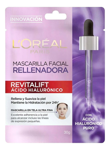 Mascarilla facial para piel normal L'Oréal Paris Revitalift Ácido Hialurónico Mascarilla en Tela Revitalift 30g