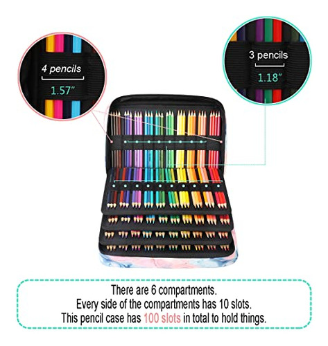 Jakago 304 Ranuras Estuche De Lápices De Colores Bolsa De Al