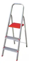 Comprar Escalera De Aluminio De 3 Escalones Botafogo Hasta 120kg Color Rojo