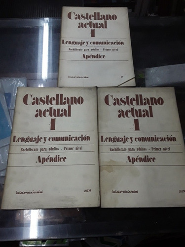 Castellano Actual 1 Bachillerato Adultos Lote X 3 Kapelusz 