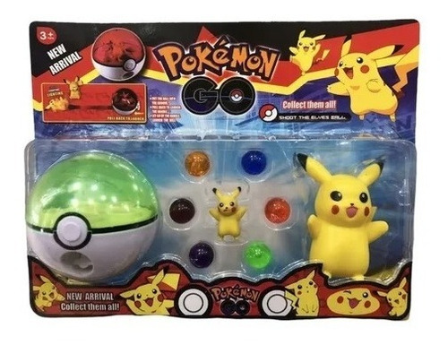 Pikachu Y Pokebola Con Accesorios Pokemon Go Set X 1 