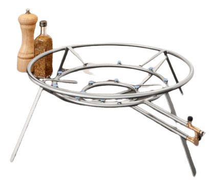 Fogareiro Camping 16 Caulins Alta Pressão 41 Cm Diame