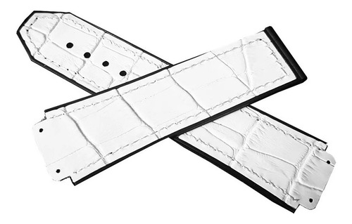 Correa Blanca Tipo Cocodrilo 25 Mm Para Hublot Classic