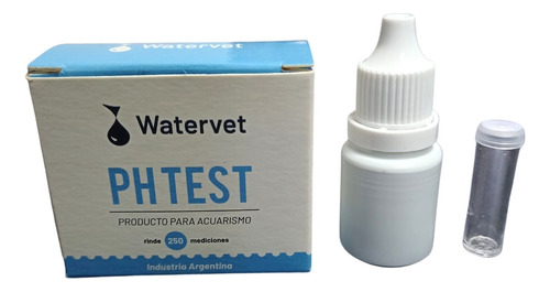 Test De Ph 10ml Watervet Rinde 250 Mediciones Acuario Pecera