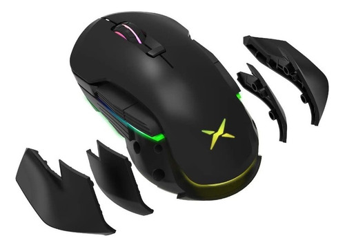 Mouse Gamer Inalámbrico Recargable Delux M627 Rgb / 16000dpi Color Negro