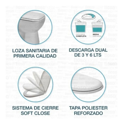 Imagen 7 de 10 de Combo Baño Sanitarios Loza Griferia Ibiza Lever Metal Cromo