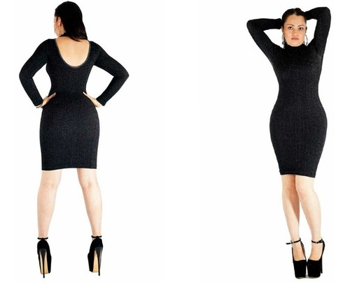 Sexy Vestido Pegado Corto Brillante Con Botones Dorados Vc75