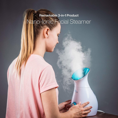 Vaporizador Facial Iónico Nanosteamer, Grande 3 En 1 Con Con