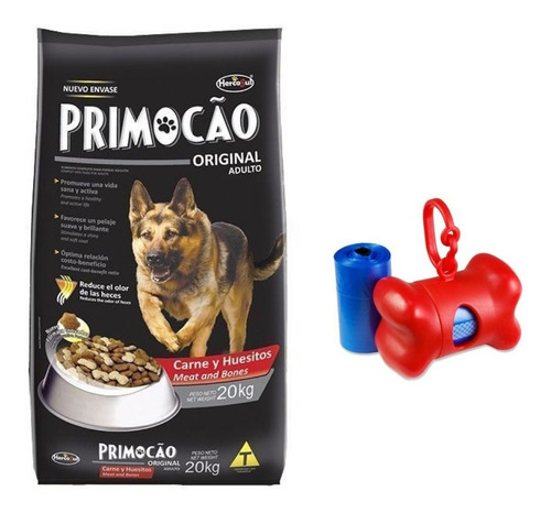 Ración Comida Primocao Negra 20 Kilos+dispensador Higiénico+