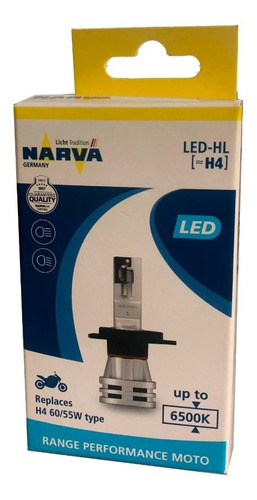 Lámpara Led Narva H4 12v 24w 6500k Moto