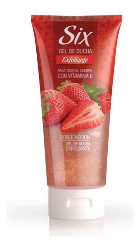 Six - Gel Ducha - Exfoliante - 180 Grs - Frutilla