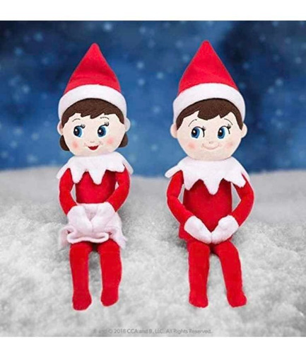 Pareja De Niña Y Niño Elfo Duende The Elf On The Shelf 30 Cm