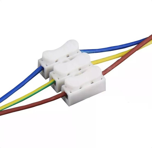 Conector Eléctrico Rápido Triple Bornera Fast Click 220v X50