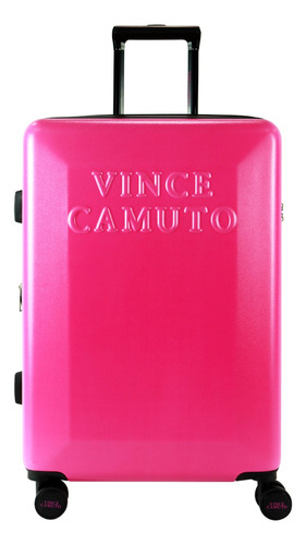 Maleta Mediana Vince Camuto - Rigida Color Rosa Chicle Lisa