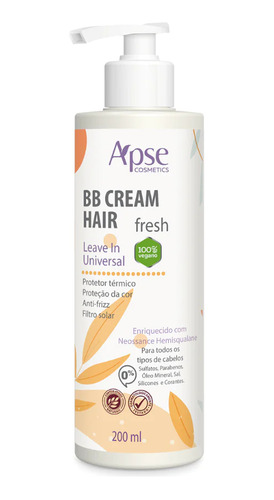 Bb Cream Hair Fresh 200ml Finalizador - Apse Cosmetics