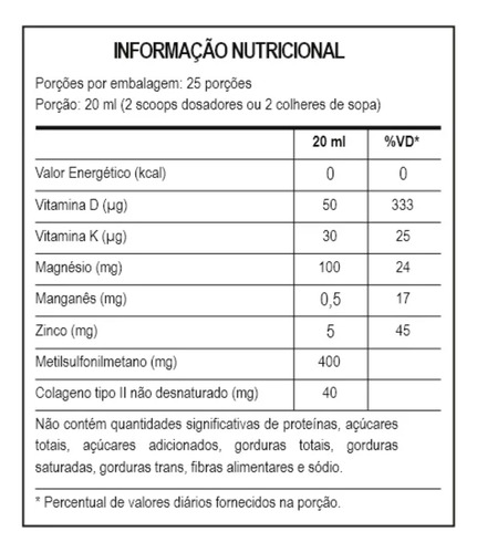 Colágeno Tipo Ii Articula 500ml Sabor Limão - Moderação