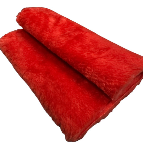 Tecido PelĂșcia Macia Pelo Medio Vermelho 0,50x1,60cm