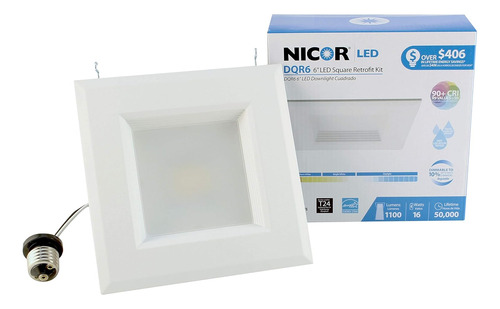 Nicor Iluminacion Cuadrado Led Empotrable Downlight  Dqr6-1