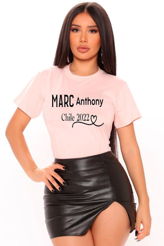 Polera Dama Estampada 100%algodon Concierto Marc Anthony 526