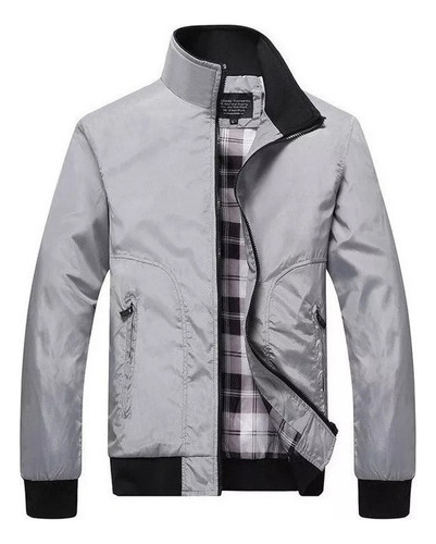 Casual De Otoño Para Hombre Con Cremallera Y Cuello Alto