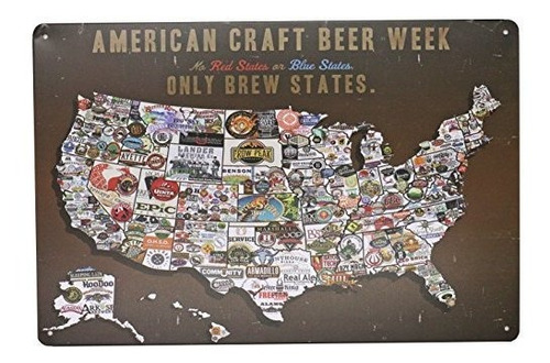 Artclub American Craft Beer Week Beer States Map Cartel Vint