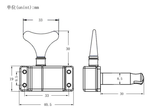 Clavijas De Afinación Semi Cerradas Metálicas 2l2r Para