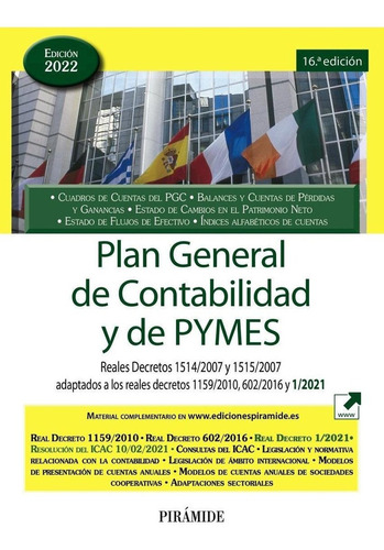 Libro: Plan General De Contabilidad Y De Pymes. Vv.aa.. Pira