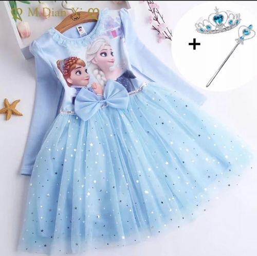 Vestido Frozen Manga Larga