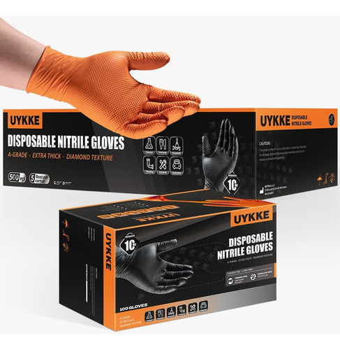 10mil Nitrile Gloves Thick, Industrial Disposable Gloves, He