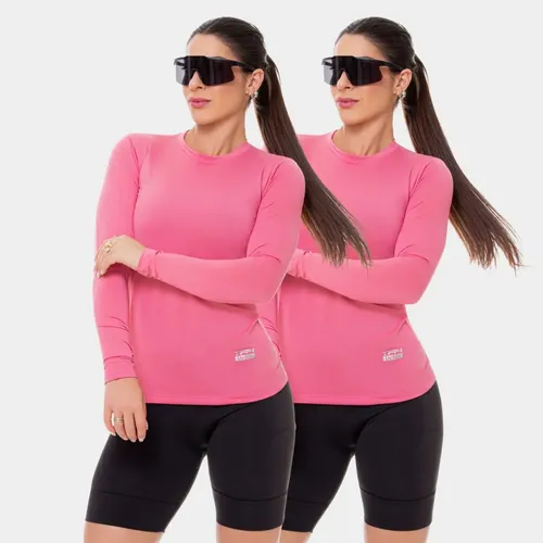 Kit 2 Camiseta Feminina Manga Longa Proteção Uv Tr4