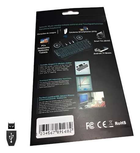 Teclado Bluetooth Smart Touchpad Mini Teclado Qwerty / Cea