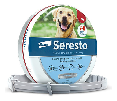 Imagen 3 de 6 de Seresto Collar Perros +8kg Contra Pulgas Y Garrapatas
