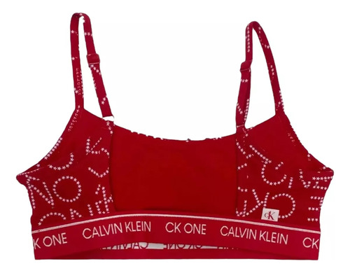 Top Calvin Klein One Monogram Rojo Modal - Original