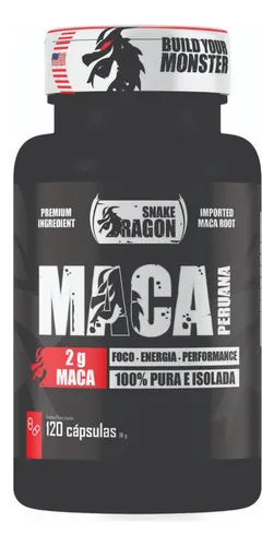 Suplemento en cápsula Snake Dragon Maca Peruana x 91g
