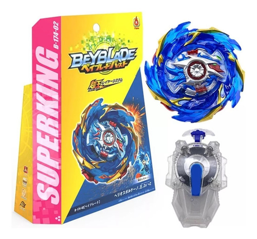 Beyblade Superking Helios Volcano Lanzador De Chispas B174