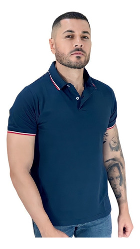 Camisa Polo Masculina 100% Algodão 