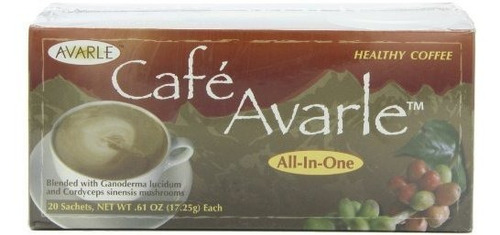 Café Saludable Con Ganoderma Y Cordyceps, Endulzado Con Xilitol - 20 Sobres