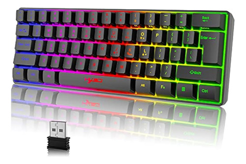 Lexonelec Teclado Inalambrico Para Juegos, 61 Teclas