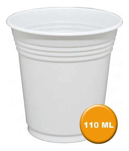 Vaso plástico blanco Pp 110ml Cf-110 100und Copobras
